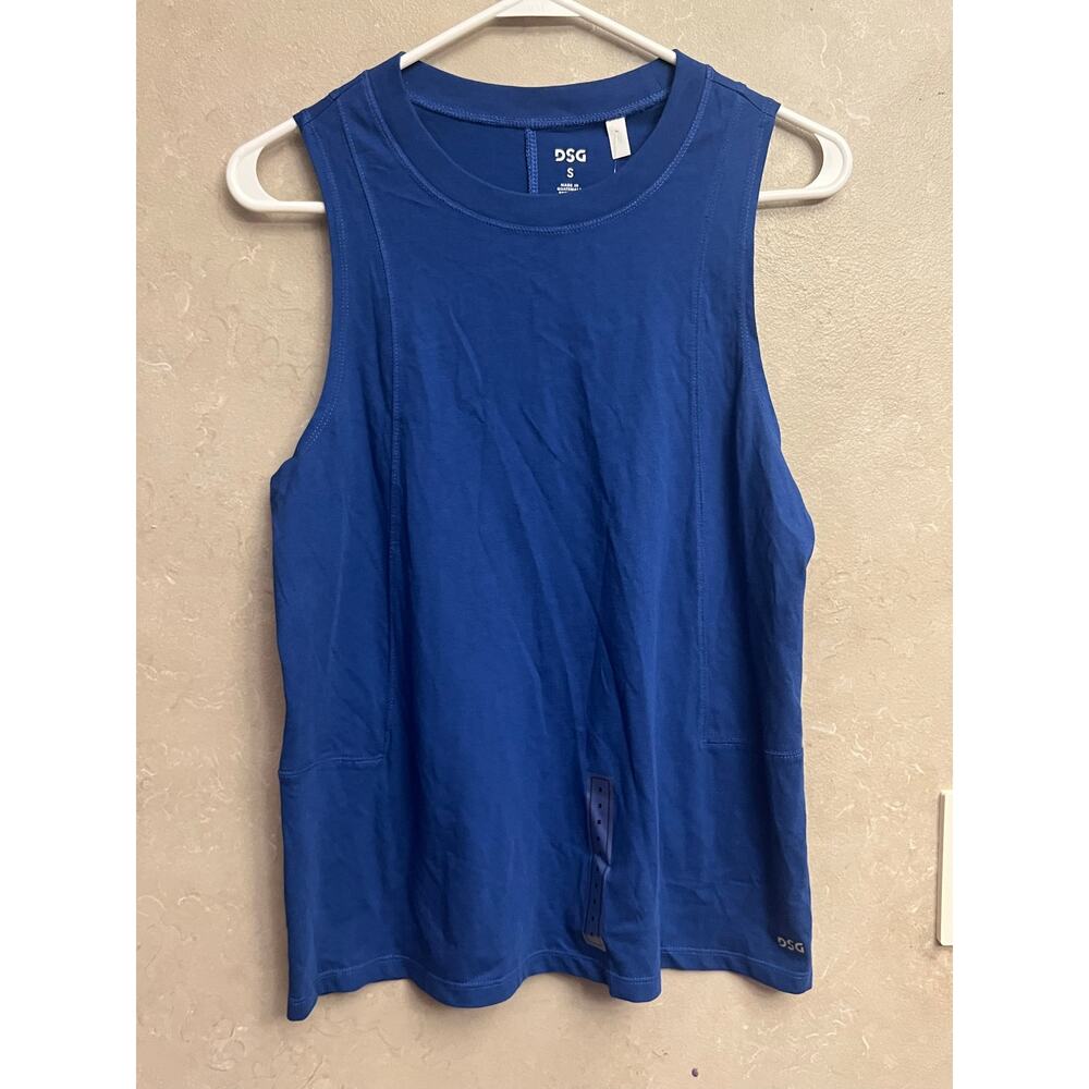 NWT DSG Dick’s Sporting Goods Blue Retro Muscle Tank Top Women’s Small Athletic - Picture 2 of 8